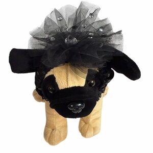 Dog Black & Bling Tulle for Headband Waist or Neck